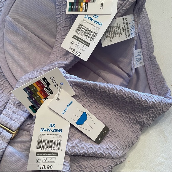 NWT time and tru lavender bikini set 3X - Picture 13 of 16